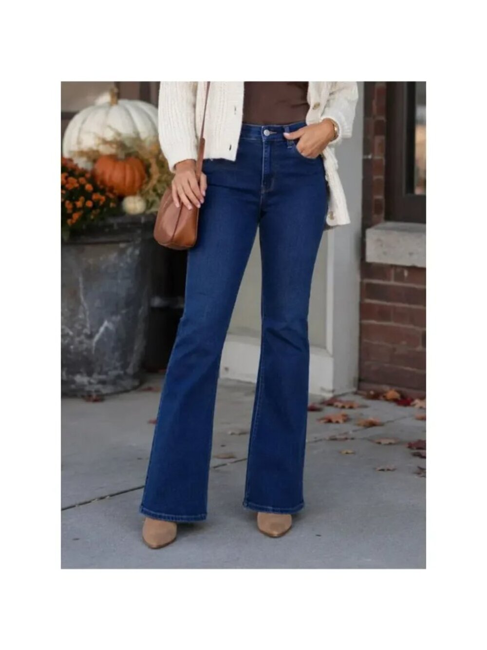 Old Navy Flare Jeans DArk Blue Denim High Rise Women Size 10